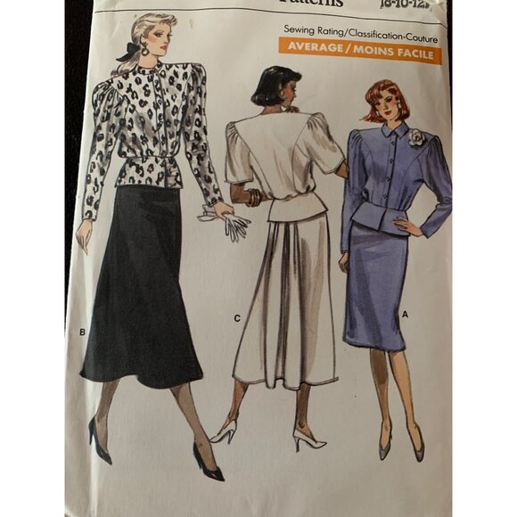Vogue Misses Top Skirt Sewing Pattern 7011 Sz 8 - 12 - Uncut - Picture 9 of 9